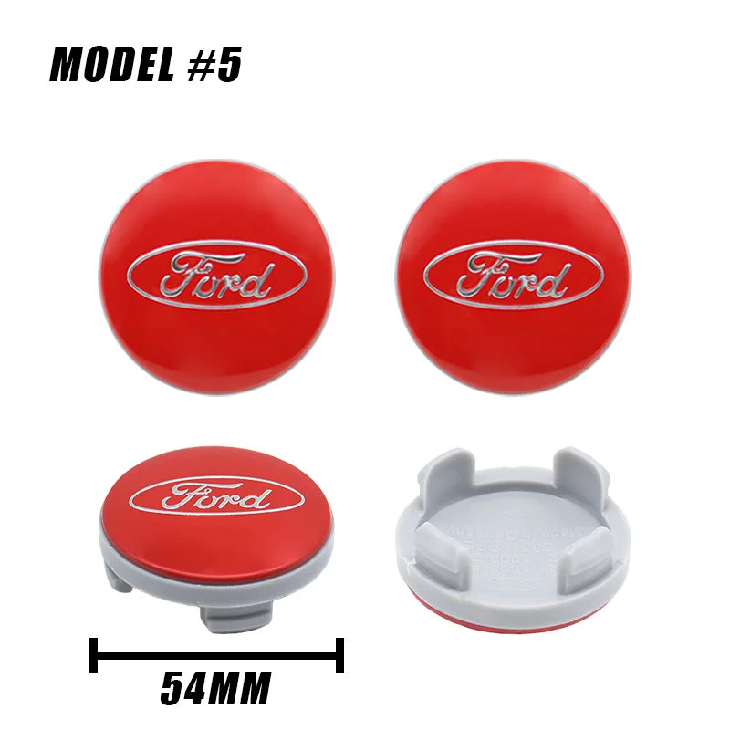 4Pc 56mm 60mm 54mm Car Wheel Center Hub Cap For Ford Fiesta Mondeo Fusion Explorer Escape Focus Kuga Rim Cover Sticker Accessory