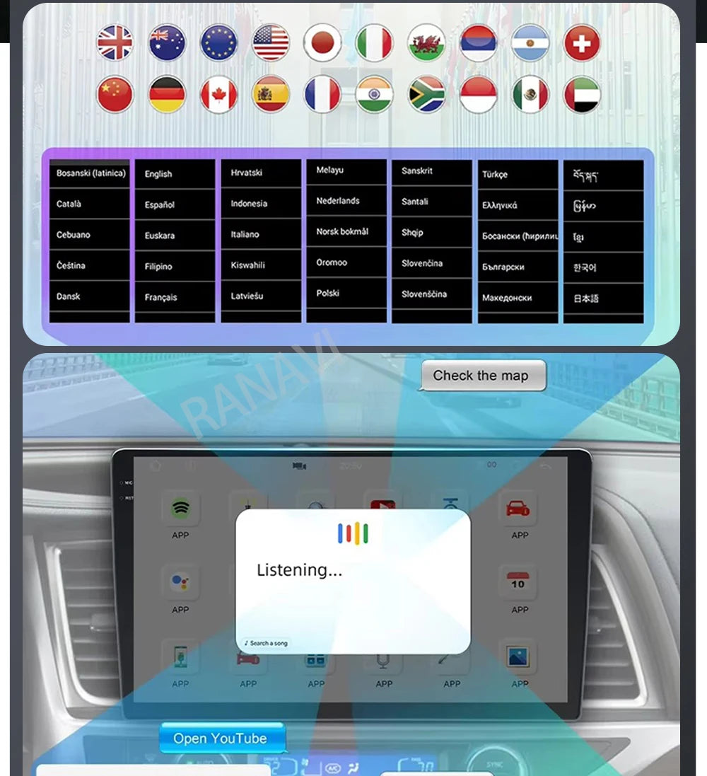 Android Car Stereo with CarPlay & Android Auto (QLED) — Chevrolet Silverado & GMC Sierra (2014–2018)