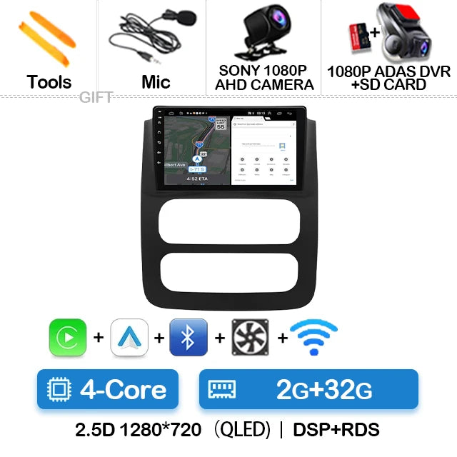 Android Car Radio & GPS Navigation Head Unit — Dodge RAM 1500/2500/3500 (2002-2005)