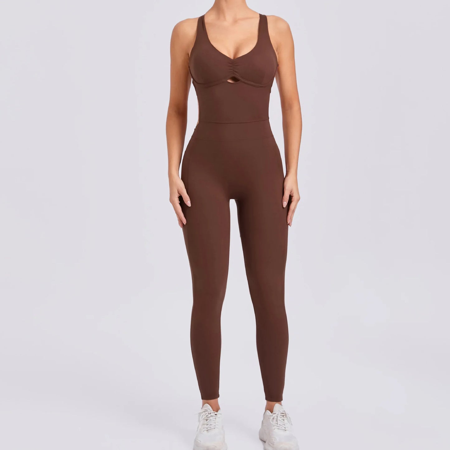 Women's Padded Yoga Set — Sports Bra & Shorts Workout Romper
