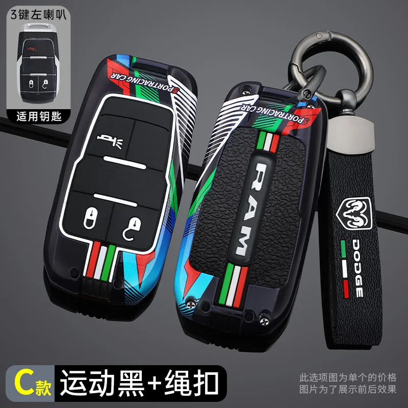 Zinc Alloy Key Fob Case Cover - Dodge RAM 1500-5500, TRX, Rebel