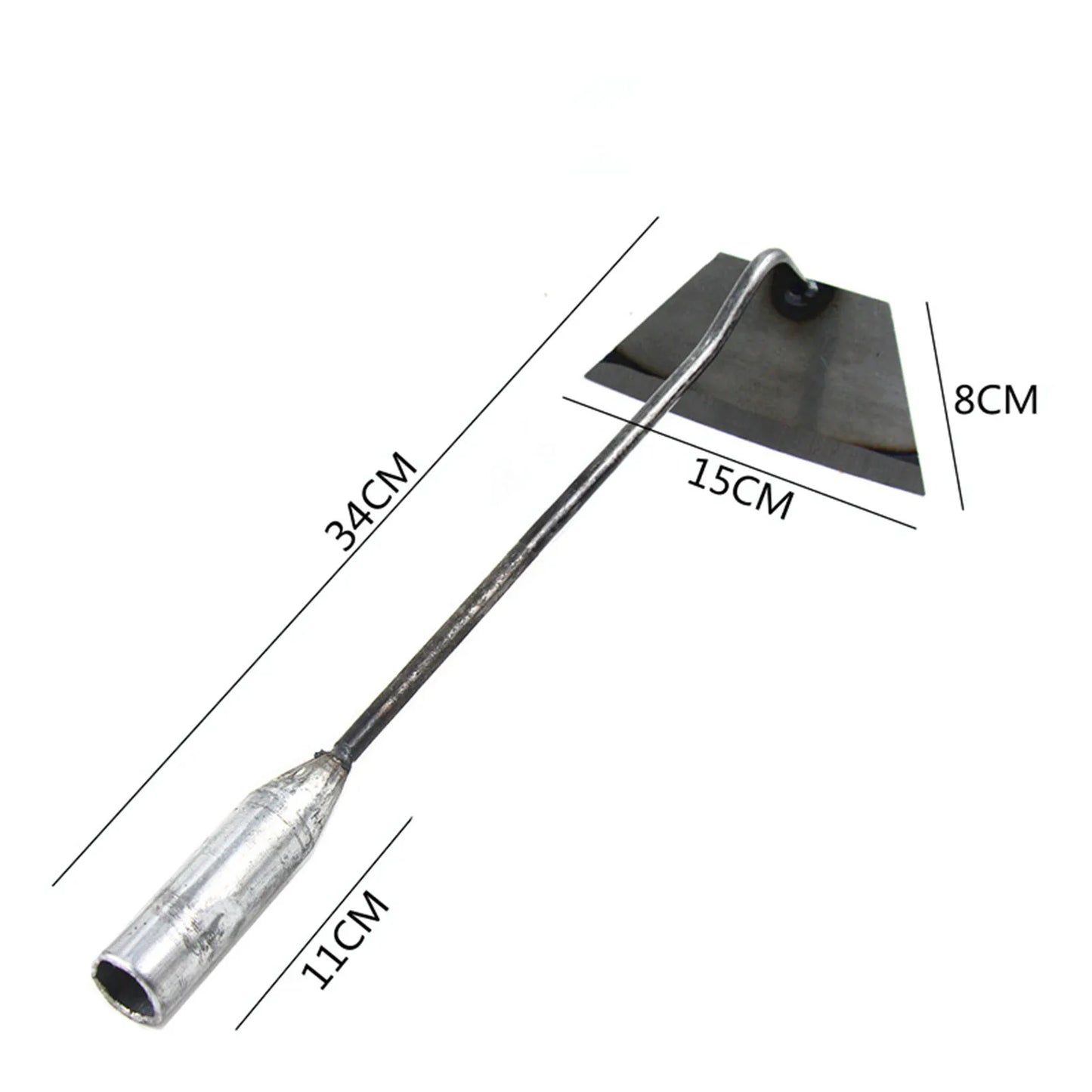 Carbon Steel Garden Hoe & Weeder — Dual-Purpose Hand Weeding Tool