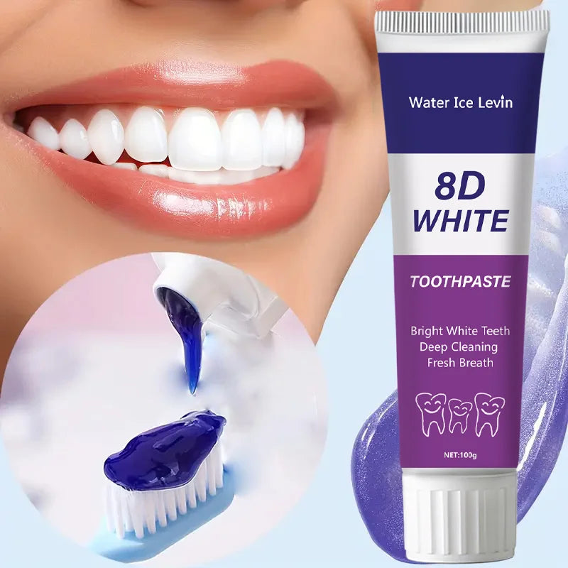 8D Snow Toothpaste, Deep Cleansing, Contains Natural Plant Extracts, Freshens Breath, Formula That Enhances Confidence, Suitable for Adults and Teenagers, Enhances Confidence with Its Teeth Care
