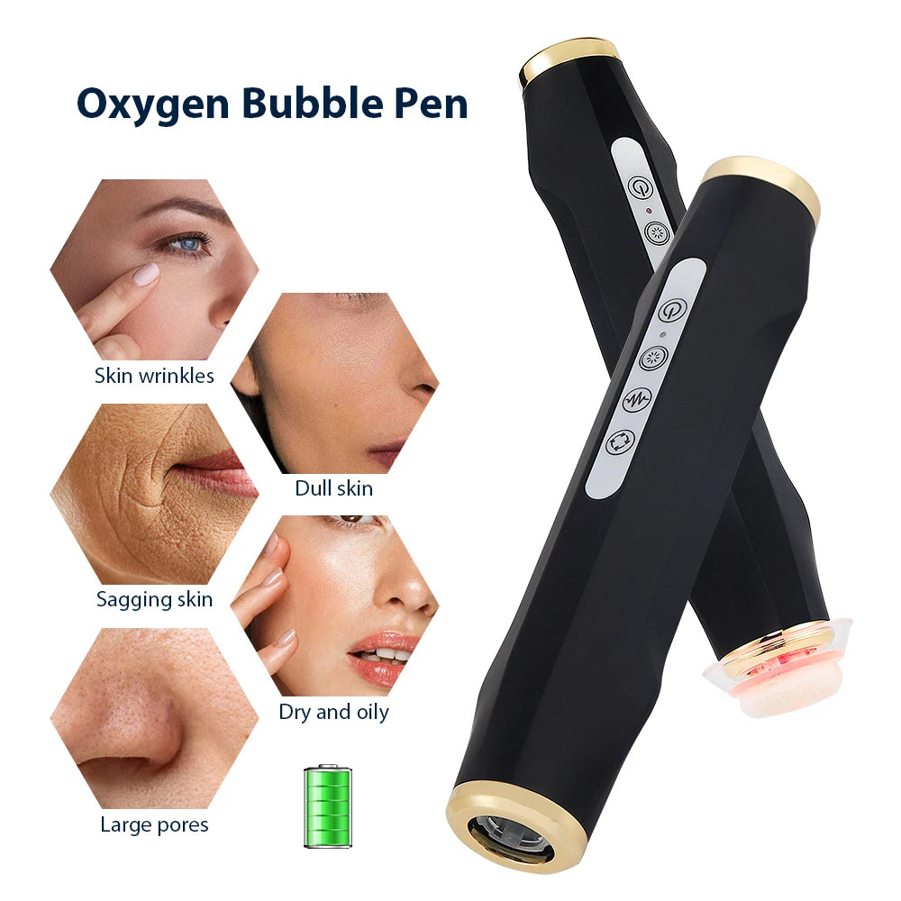 Oxygen Bubble Pen 7 Color Facial CO2 Oxygen Bubble Machine Can Be Matched Serum Gel Facial Skin Care Device Facial SPA CO2