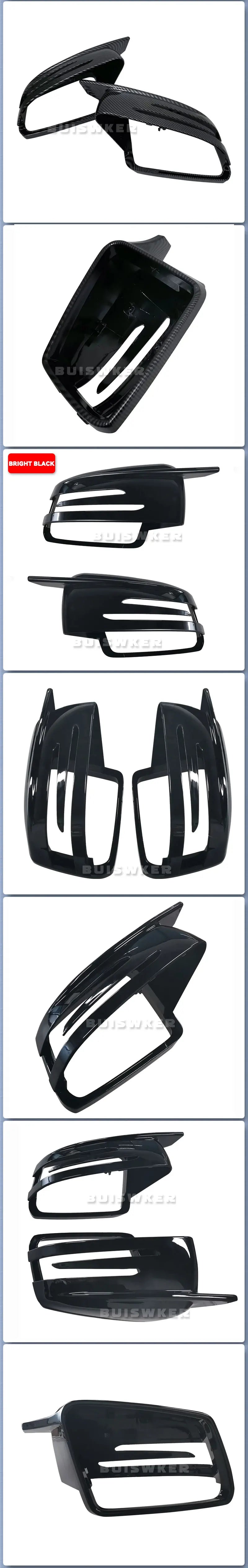 Side Mirror Cap Covers For Mercedes Benz W176 W246 W212 W204 C117 X156 X204 W221 C218 A B C E S CLA GLA GLK Class Black Replace