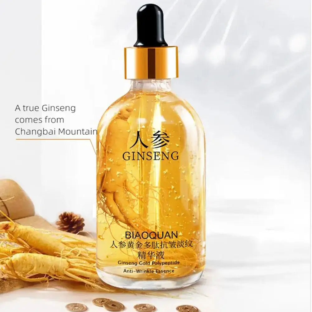 Ginseng Gold Polypeptide Essence Anti-Wrinkle Moisturizing Face Serum Deep Nourishing Skin Care Brightening Firming Facial Care