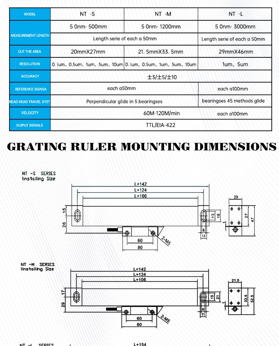 LCD DRO  Display YH800-2 2 Axis  19 language AC90-260V Displacement sensor  50-1000mm Linear Scale Encoder Grating Ruler