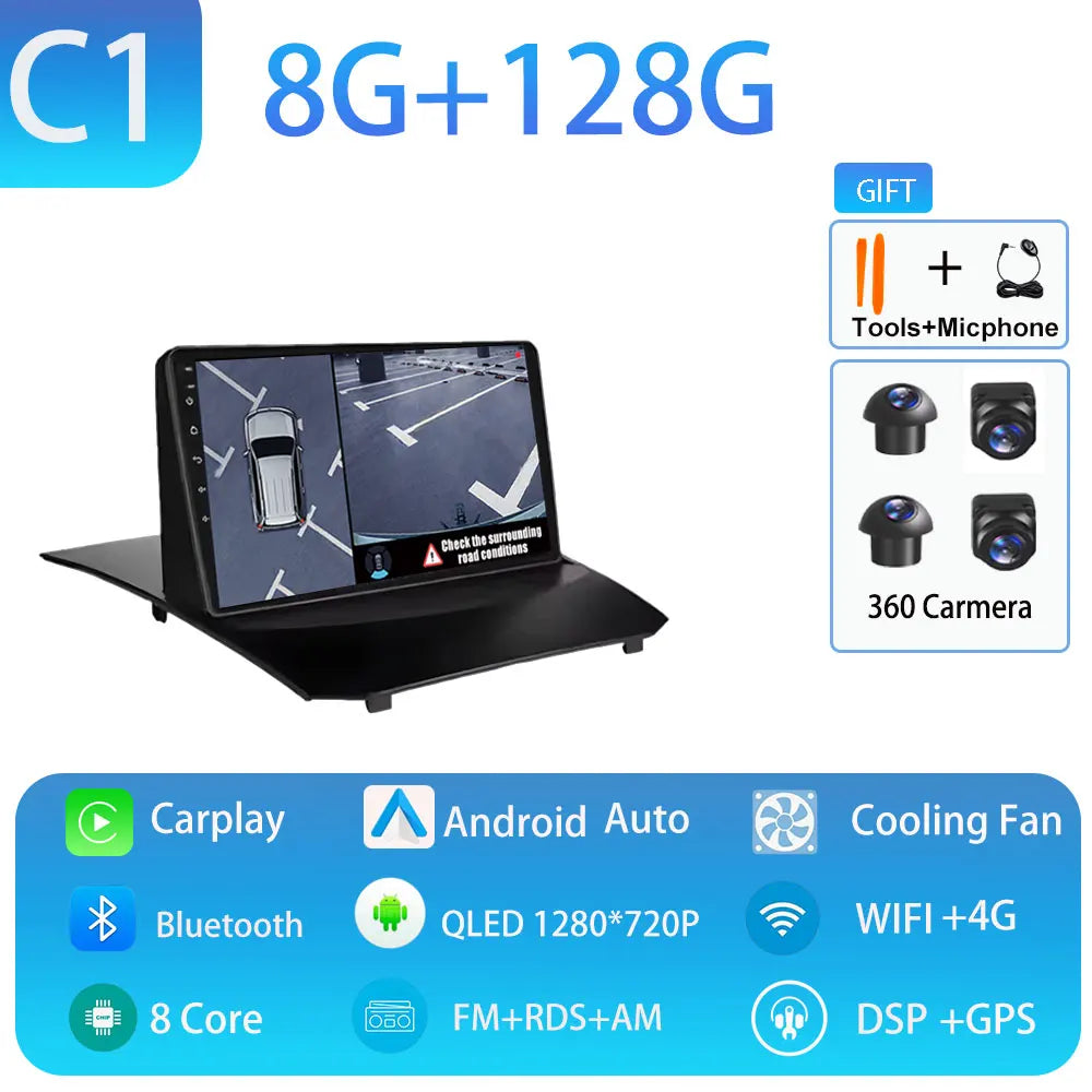 Car Stereo with Apple CarPlay & Android Auto, Compatible with Ford Fiesta Mk6