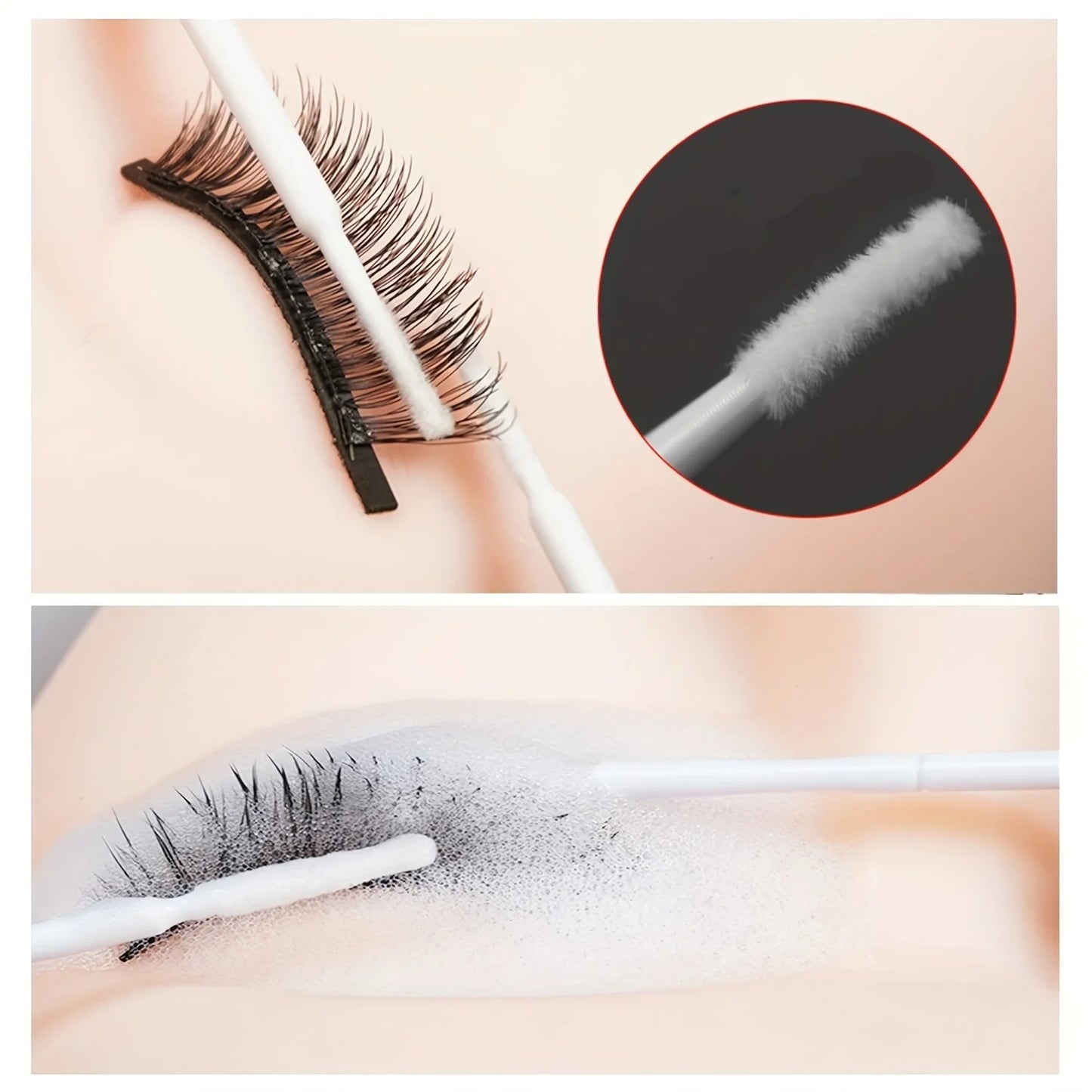 200PCS For Eyelash Extension Tools Disposable MicroBrush Eyelashes Extension Individual Lash Removing Swab Micro Brush