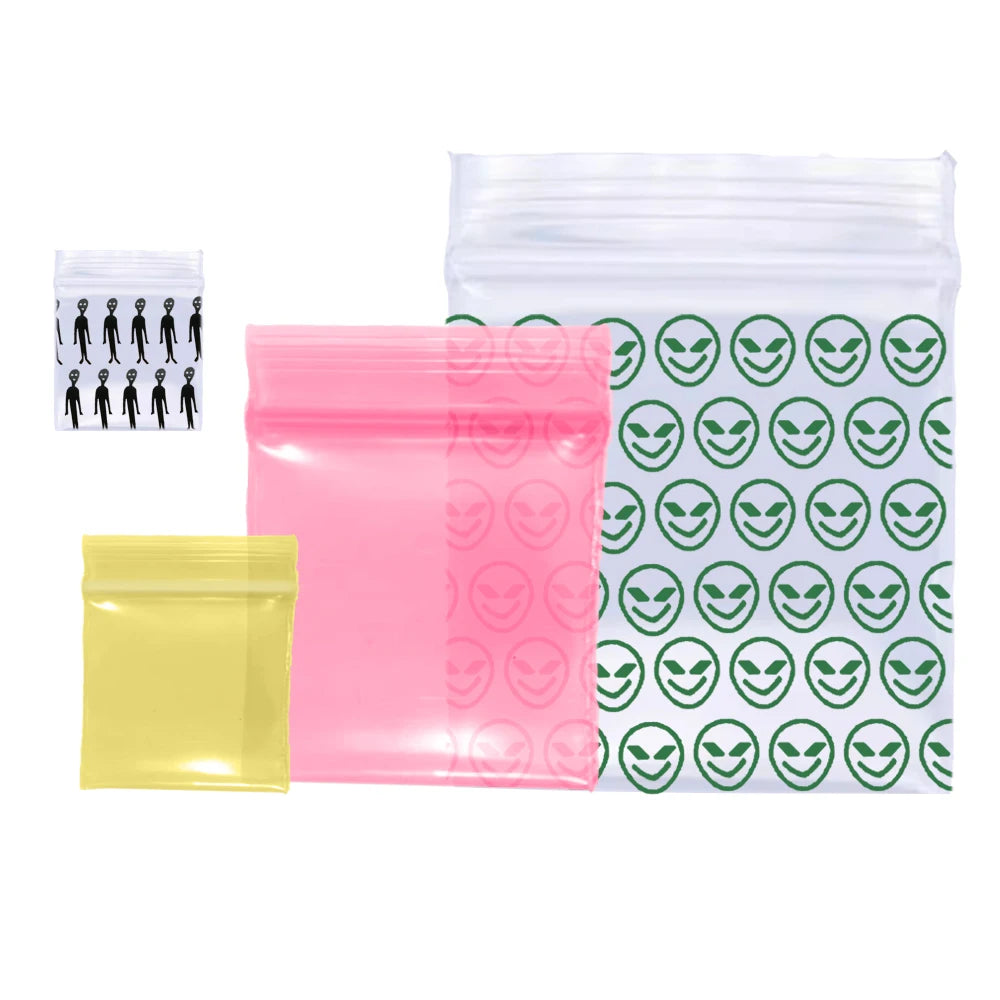 Mini Ziplock Bags – Transparent Reusable Small Plastic Baggies | Assorted Designs for Jewelry, Crafts & Retail Packaging