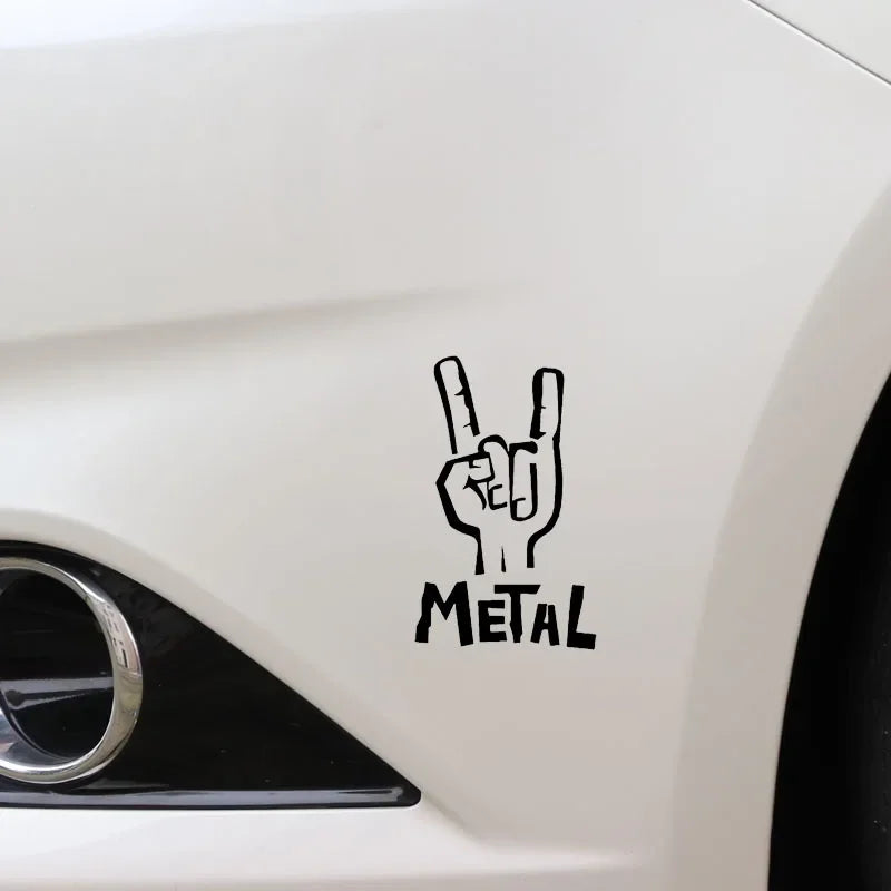 LYKX Enhance Your Ride with Heavy Metal Electric Bass Guitar Rock Car Sticker