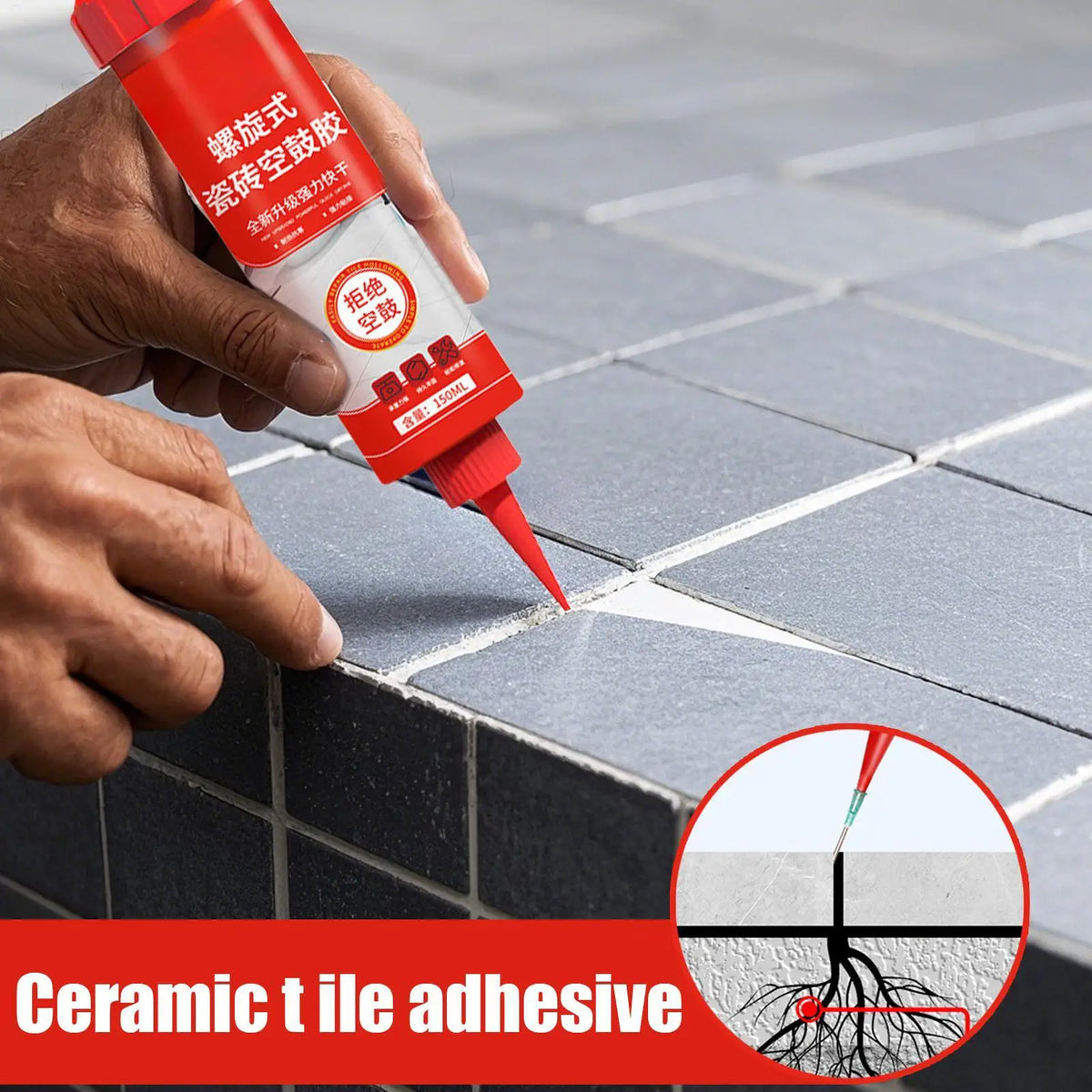 Tile & Marble Floor Grout Repair Adhesive, Waterproof Sealant