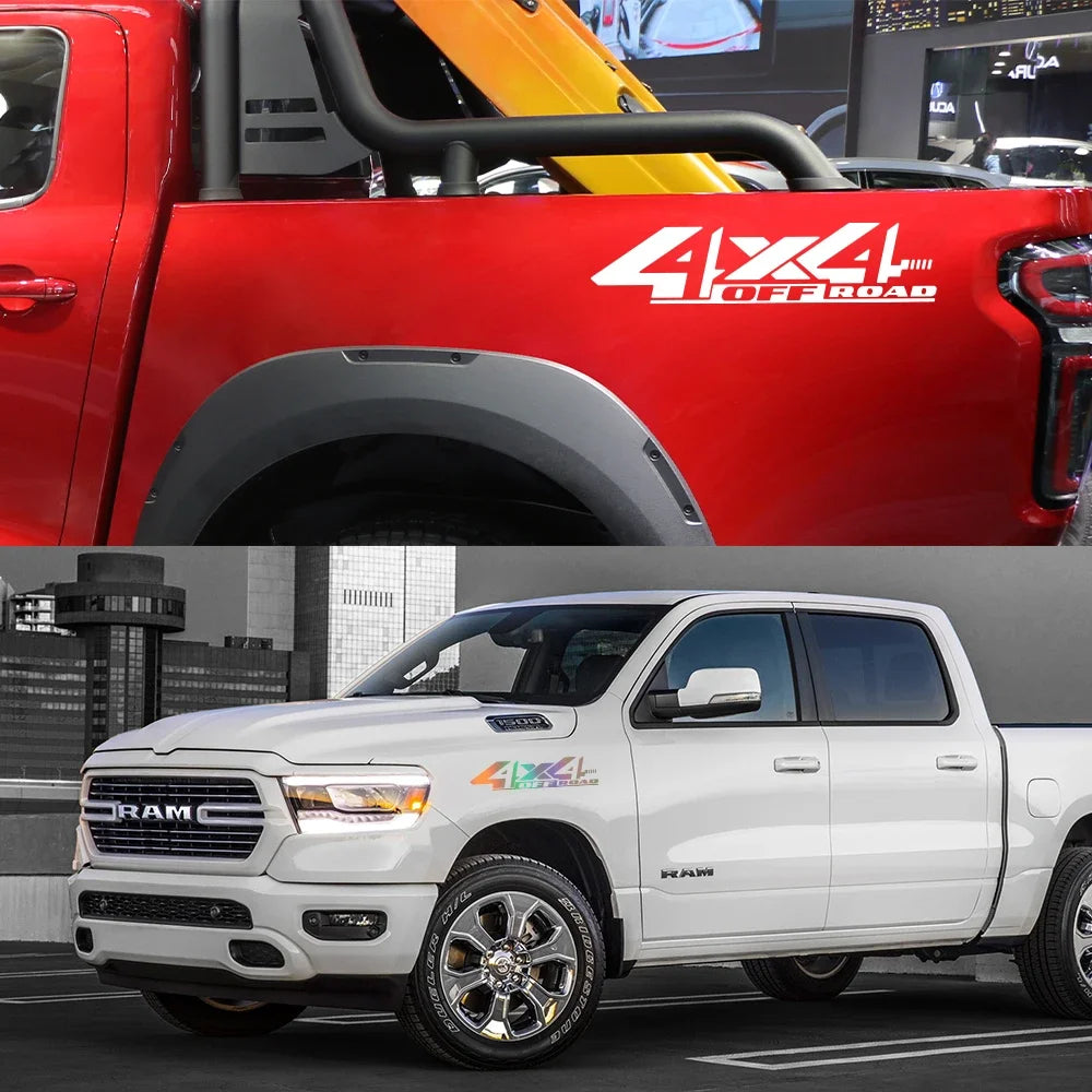 4x4 Off-Road Vinyl Decals (Pair) — Universal Fit for Pickups & Trucks