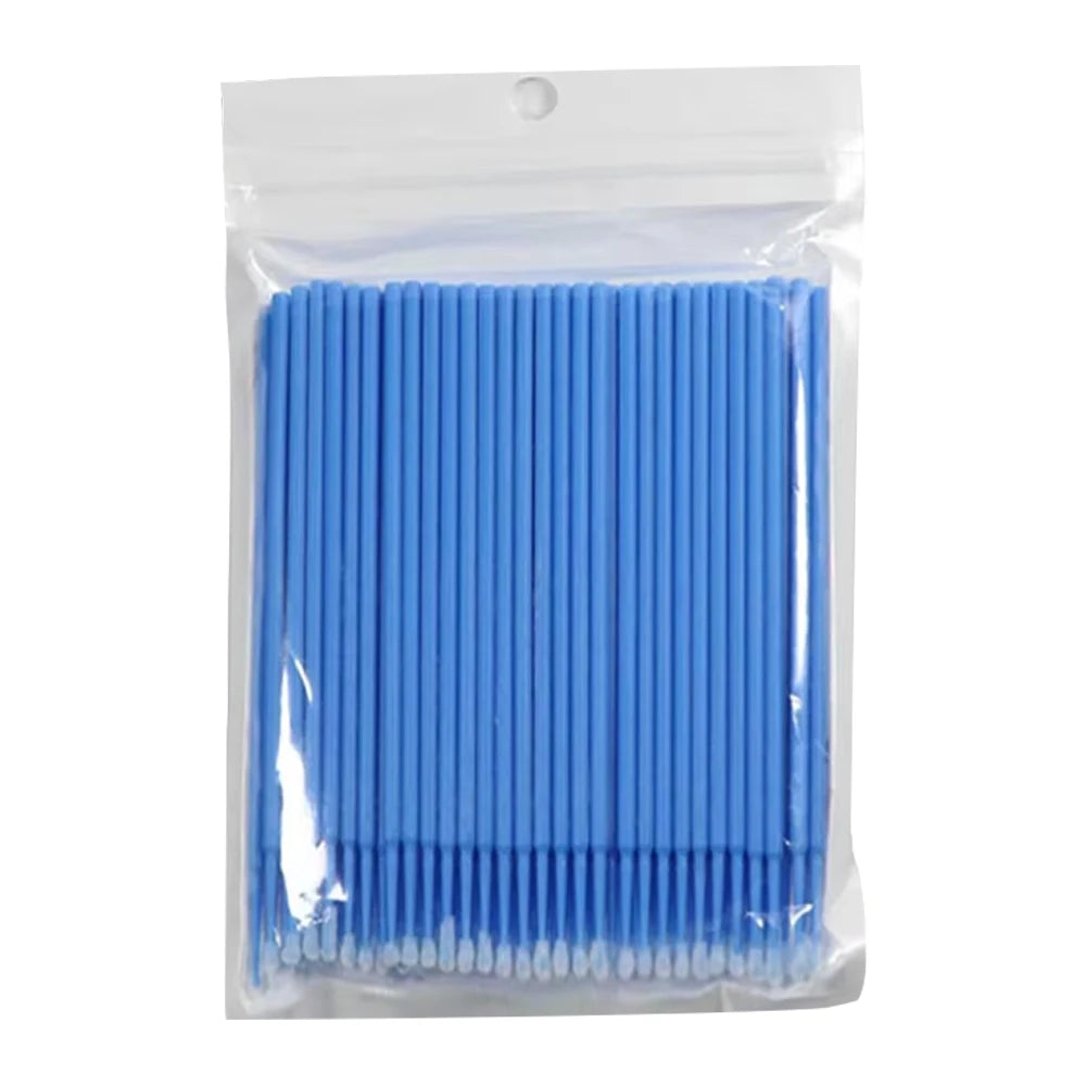 MMAlto 100pcs Eyelash Cleaning Microbrushes – Micro Cotton Swab Makeup Remover & Lash Extension Cleaning Tool | 14 Colors