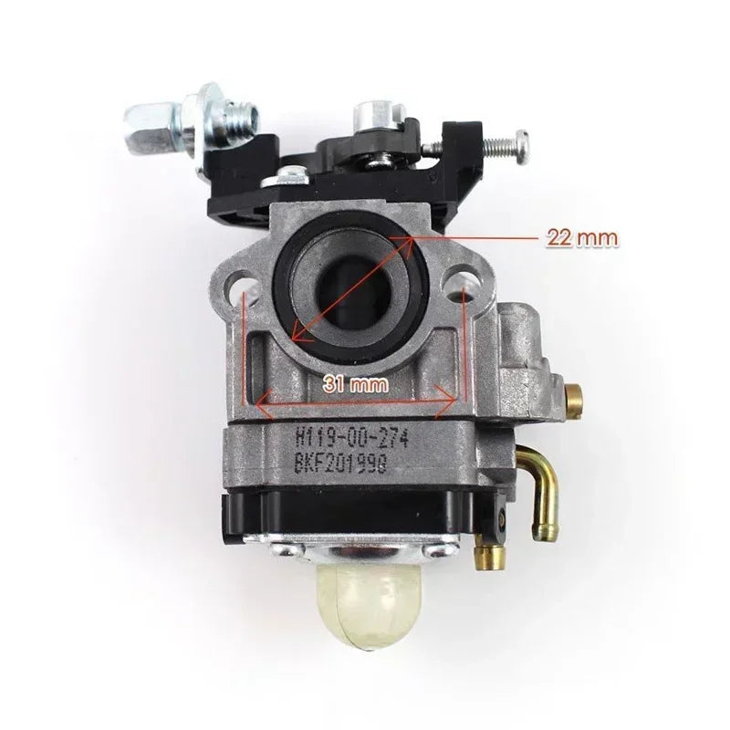 For Ruixing H119 26cc Lawn Mower Engine Carb Carburetor Replacement Garden Power Rebuild Tool Supplies Lawn Mower Accessories
