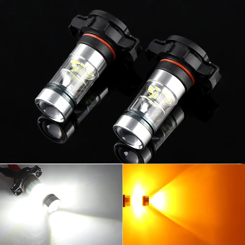 2PCS For Jeep Compass 2017 2018 2019 LED Car Front Daytime running Light Bulbs DRL Lamps 2504 PSX24W 6000KError Free Accessories