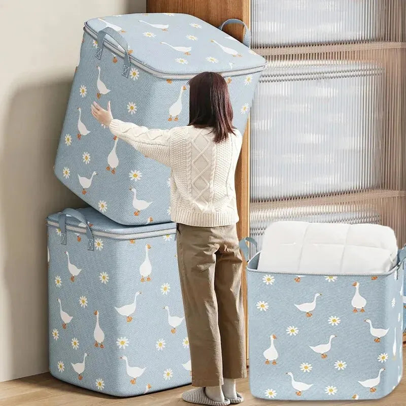 1Pc Pouch Storage Bag Waterproof Material High-Capacity Used To Store Daily Necessities Foldable  ﻿