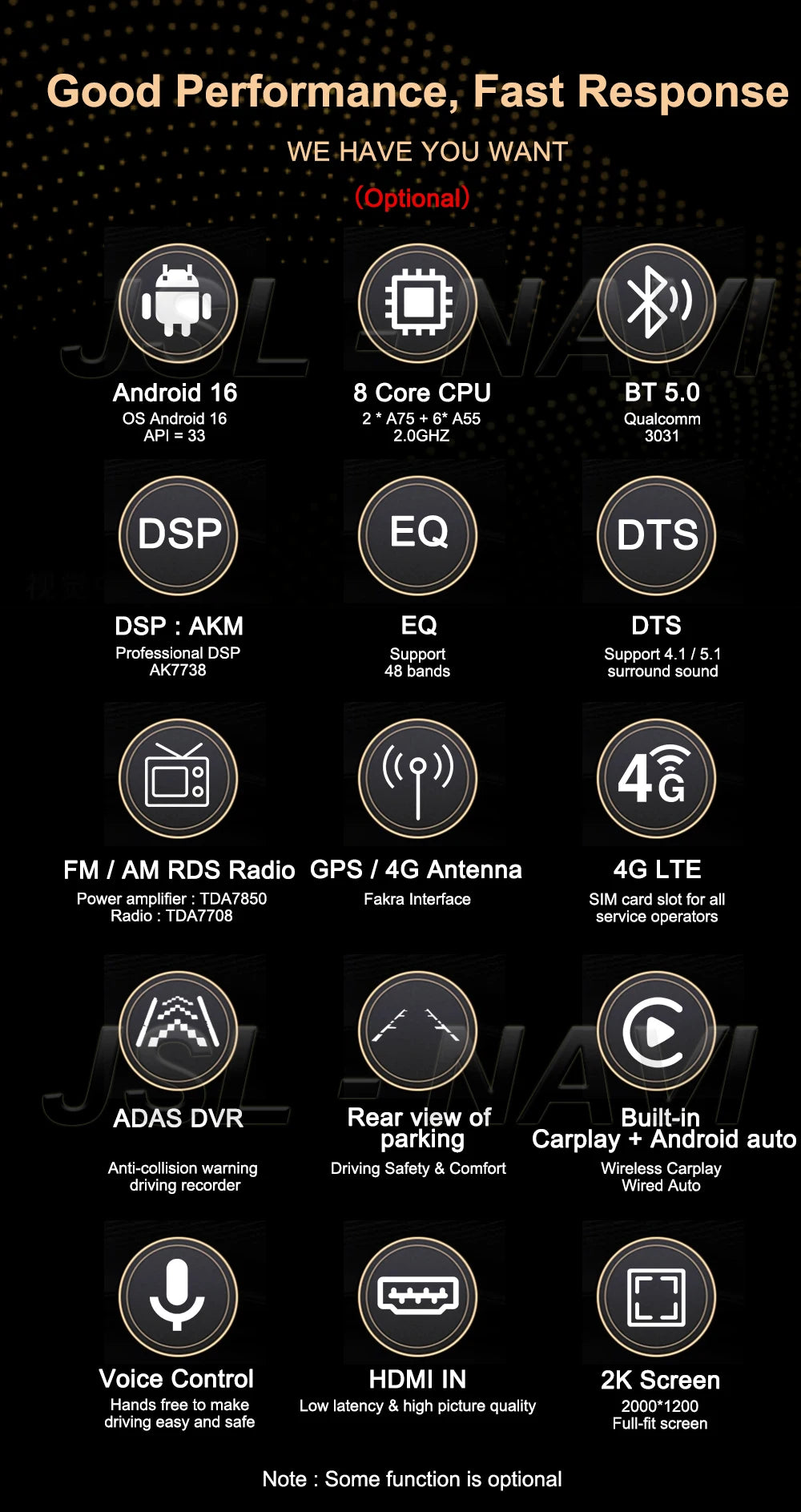 2K Android Car Stereo with CarPlay & Android Auto — Chevrolet Silverado (2014–2018)