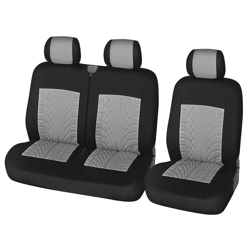 Universal Car Seat Covers 5 Pc Set with Tire Track Detail