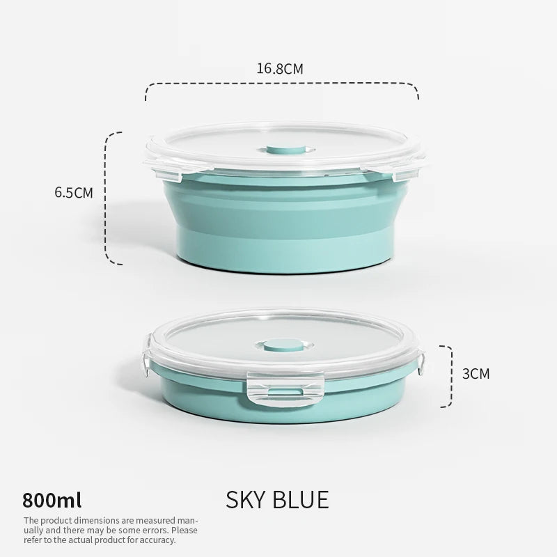 Collapsible Silicone Lunch Box - Stackable Food Storage Containers