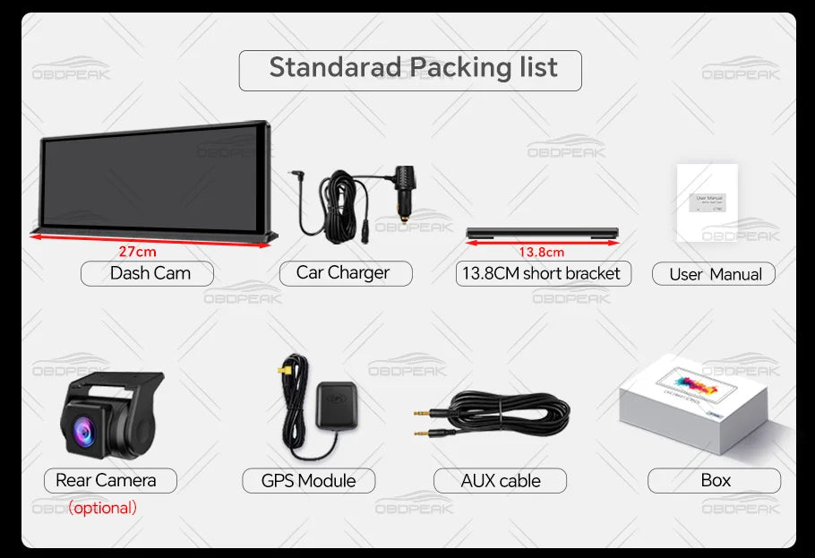 K60 Pro 11.3" 4G+64G WIFI Android 14 AI Screen GPS Navigation Carplay Android AUTO 1080P Dash Cam RearView Mirror Video Recorder