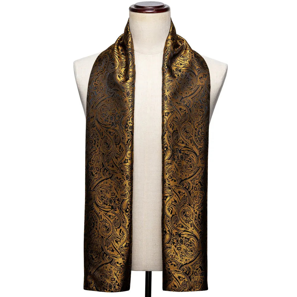 Men's Purple Paisley Long Scarf - 160cm Winter Wrap - photo 22