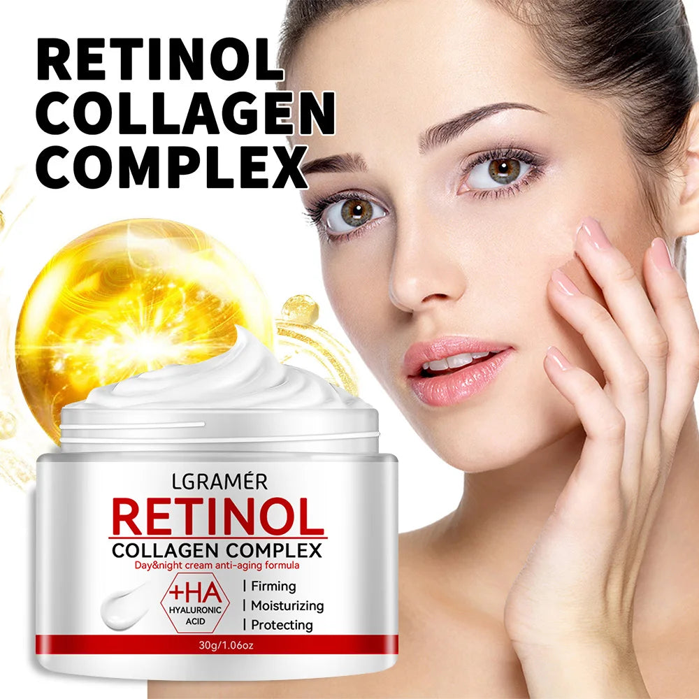 YOUNGCOME Retinol & Collagen Lifting Firming Face Cream – Wrinkle Smoothing, Whitening & Deep Moisturizing | 30g or 60g | All Skin Types