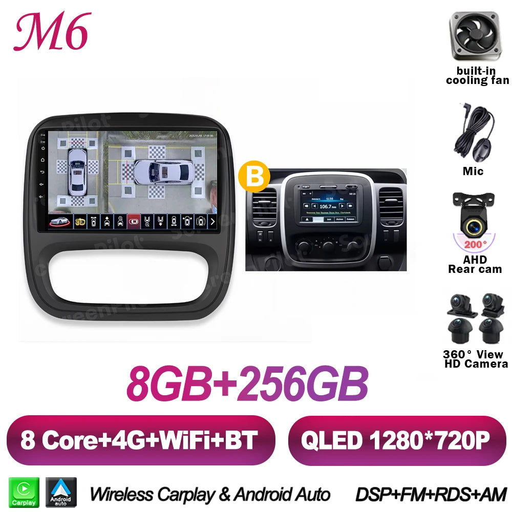 Android Car Radio for Renault Trafic 3 / Opel Vivaro B (2014-2018)