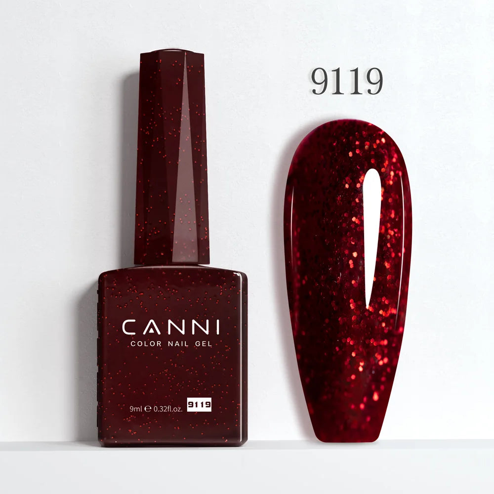 CANNI Gel Nail Polish TPO/HEMA FREE Gorgeous Christmas Red Color Winter Nails Full Coverage Soak Off UV LED Semi Permanent Gel