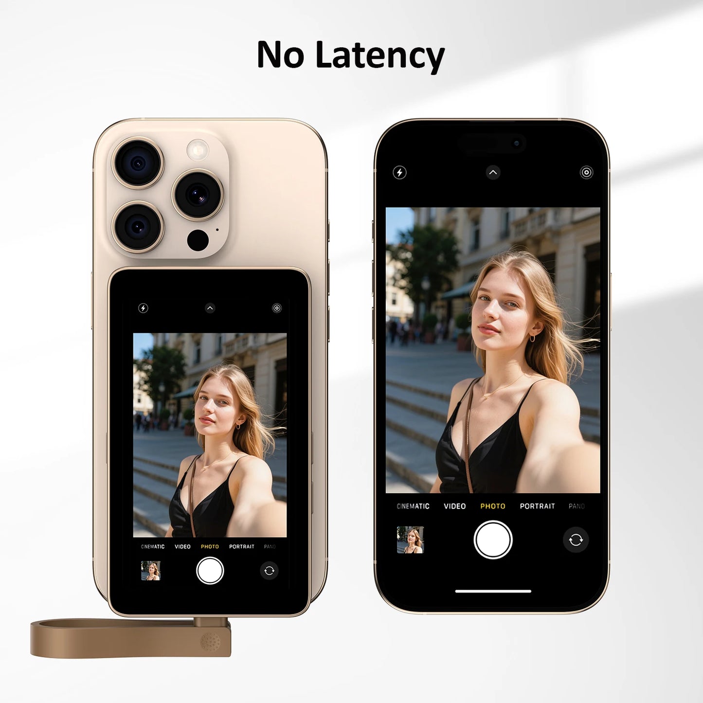 4K Magnetic Vlog Selfie Monitor Screen 3.94" Selfie Screen for Iphone 17 16 Samsung Android Smartphone for Vlog
