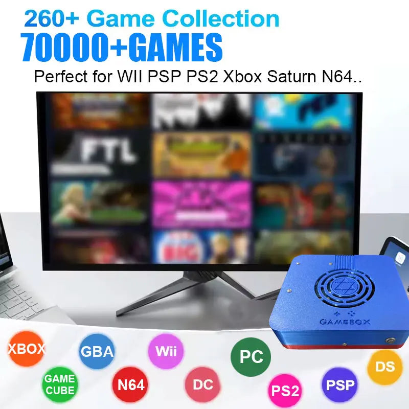 GD10 Dual-System Mini PC Console — i3 CPU, 1TB, Plug-and-Play TV, Wireless Controller