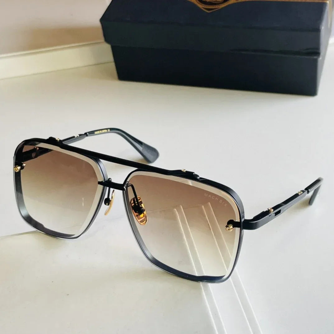 ADITA Unisex Sunglasses — Titanium-Style Frame, Boxed