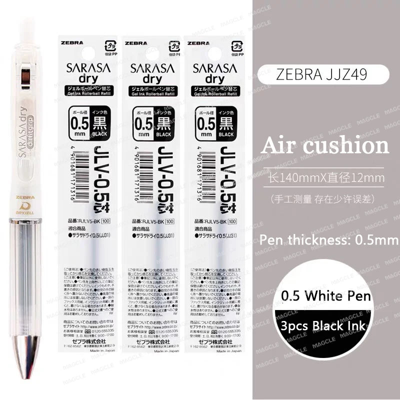 Zebra Japan SARASA Quick-Drying Neutral Pen JJZ49 0.4 Girfit Grip 0.5mm Signing Stylo Back to school aesthetic supplies statione