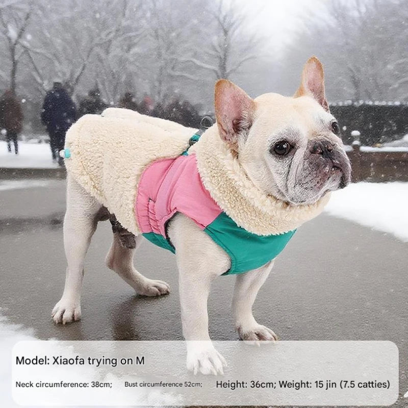 Sherpa Fleece Dog Vest with Leash Clip - Windproof Winter Coat - photo 5