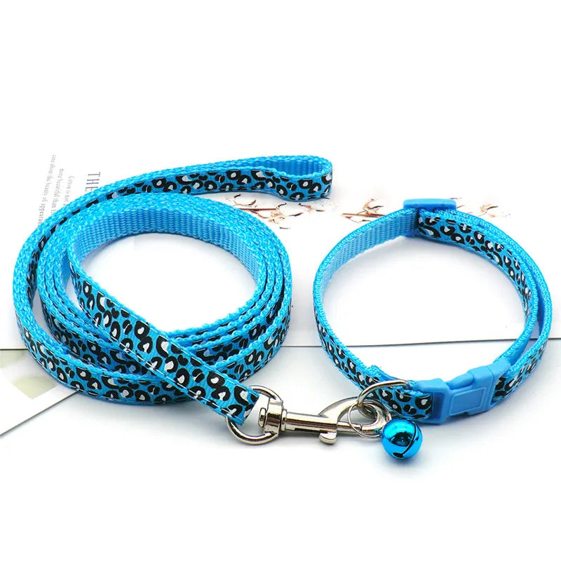 Dog Leash & Collar Set with Bell - 1.2m Puppy & Cat Lead - photo 2