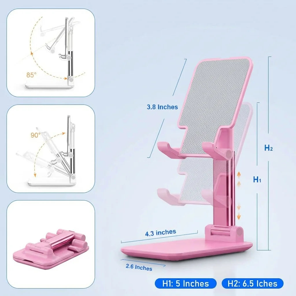 Universal Phone Stand Desktop Phone Holder for iPhone iPad Tablet Adjustable Foldable Portable Stand