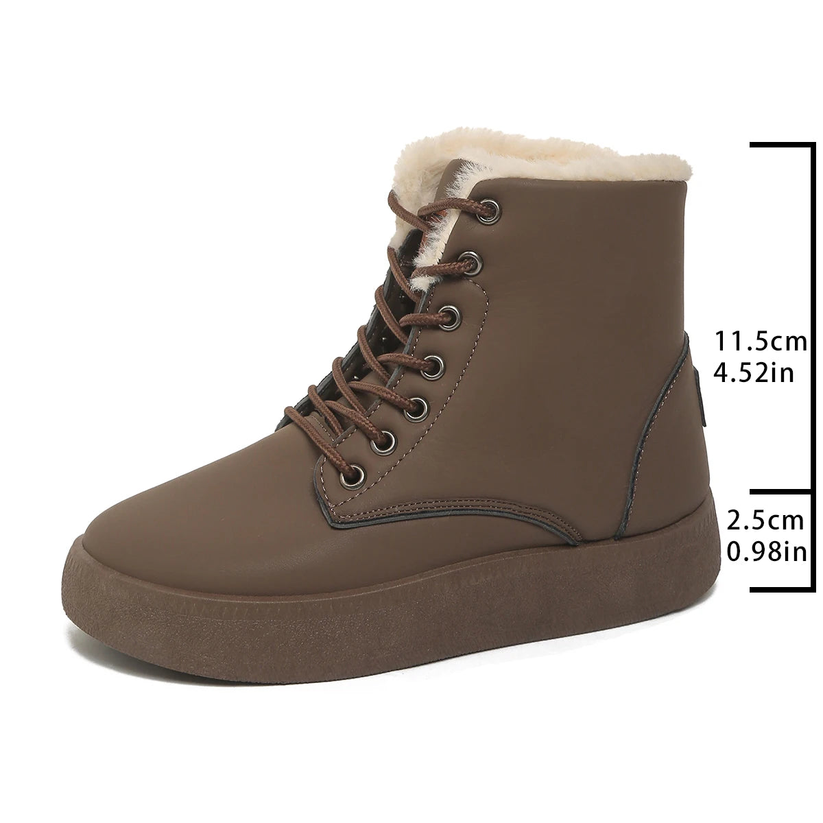 Women's Plush Lined Flat Snow Boots - Anti-Slip Winter Boots - photo 7