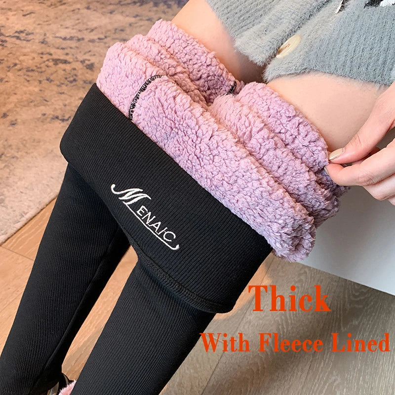 Women's Velvet Fleece Leggings - Thick High Waisted Winter Tights - photo 7