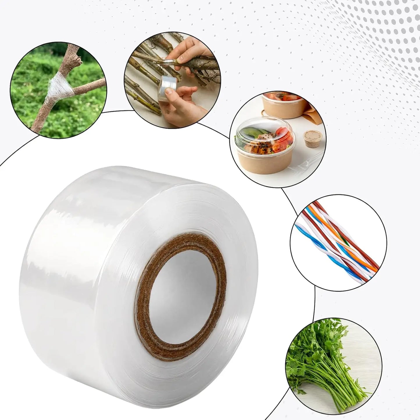200m Biodegradable Grafting Tape – Eco-Friendly Stretch Graft Binding Film for Plants & Trees