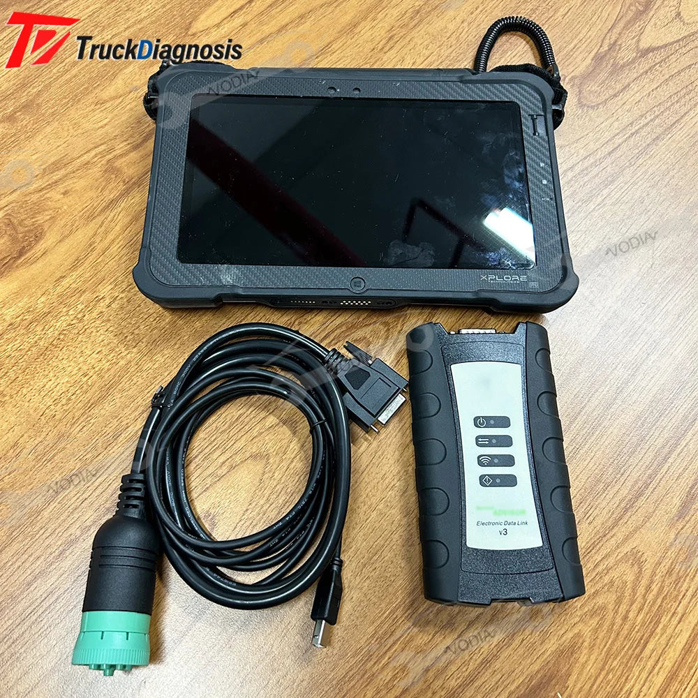 for EDL Scanner Interface For John EDL V3 Agricultural Tractor Heavy Vehicle Service Diagnostic Kit Tool+Xplore Tablet