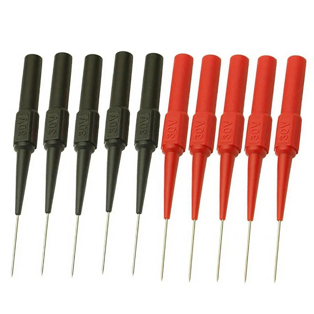 10Pcs Diagnostic Tools Multimeter Test Lead Extention Back Piercing Needle Tip Probes Autotools Automotive Kit Machine 0.7MM