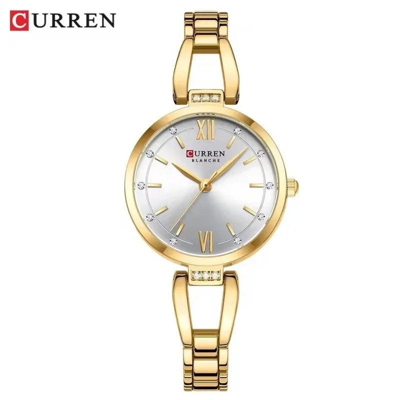 Luxury Women's Stainless Steel Quartz Watch - CURREN 9092