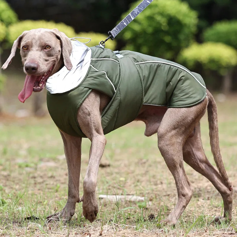 Reflective Dog Winter Jacket with Harness D-Ring - Windproof Thick Coat - photo 4