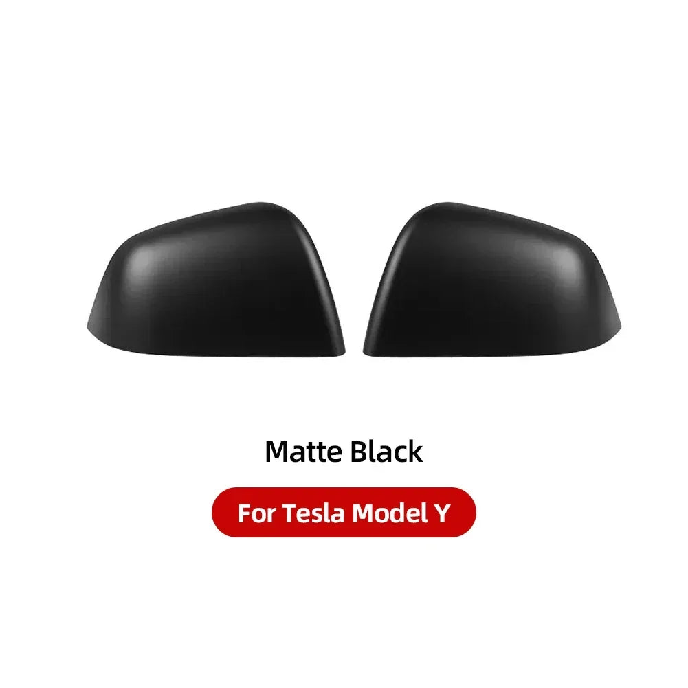 2PCS Car ABS Paste Side Door Mirror Cover For Tesla Model 3 Model Y 2021-2023 Auto Exterior Accessories Sides Rearview Cover