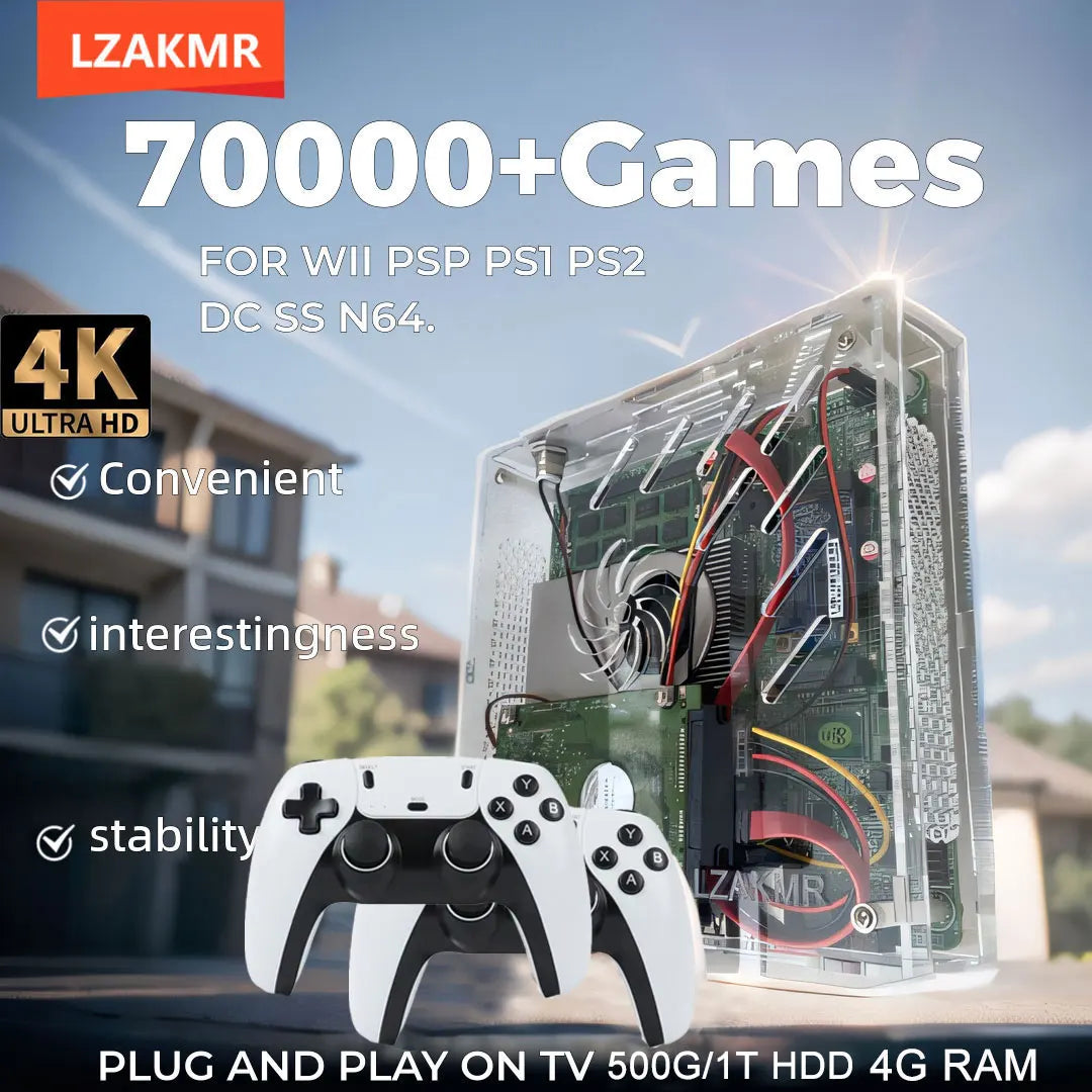 Super Console U7 Game Console — Windows 11, 4GB RAM, 80 Emulators, Plug-and-Play TV