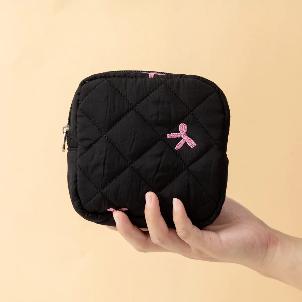 Cute Large Capacity Sanitary Napkin Storage Bags Cartoon Bow Portable Girls Physiological Period Tampon Organiser Bag Pouch