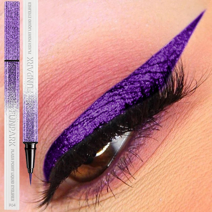 1PC New Purple Fine Liquid Eyeliner Waterproof Long Lasting Eye Pen Waterproof Quick-drying Korean Makeup  Products Beauty Matte