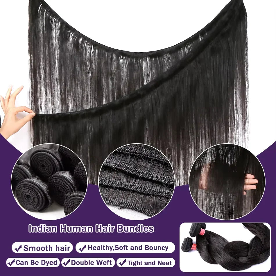 Rosabeauty Brazilian Remy Human Hair Bundles – Straight 30-40 Inch