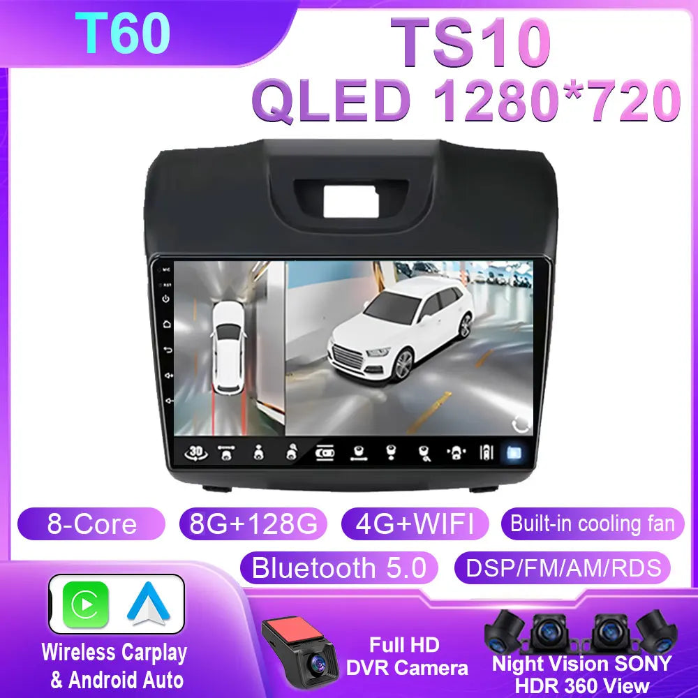Android 15 Carplay Car Radio Multimedia For Chevrolet TrailBlazer 2012 - 2016 S-10 S10 Colorado For Isuzu D-Max DMAX Stereo WIFI