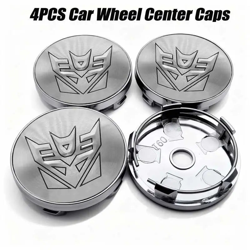 4PCS Universal 56mm 60mm For Autobot Badge Car Wheel Center Caps Dustproof Decorative Hub Caps Sticker